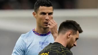 Cristiano Ronaldo and Lionel Messi both score in nine-goal Saudi union