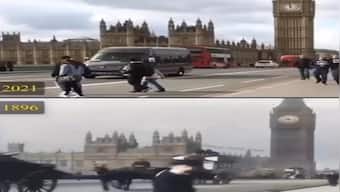 Viral video shows London's famous Westminster bridge 125 years ago and now