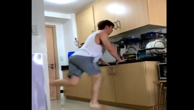 Viral Video: Man turns ordinary floor into treadmill with dishwasher; internet in splits Viral Video: Man turns ordinary floor into treadmill with dishwasher; internet in splits