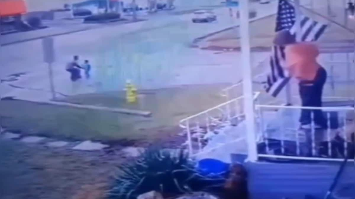 Watch: Young man jumps in time to save neighbour's kid from oncoming traffic