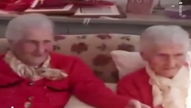Watch: Pair of 100-year-old twins from Italy celebrate joint 200th birthday Watch: Pair of 100-year-old twins from Italy celebrate joint 200th birthday