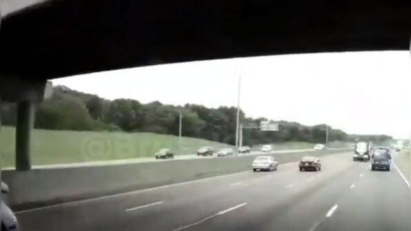 Wrong move by car ends up crashing four vehicles on road; watch shocking video