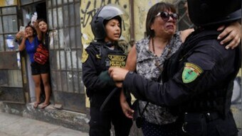 Anti-government protesters clash with police in Peru