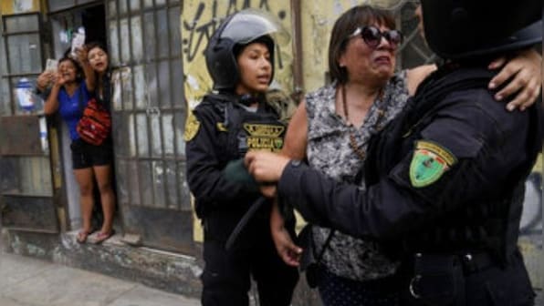 Anti-government protesters clash with police in Peru