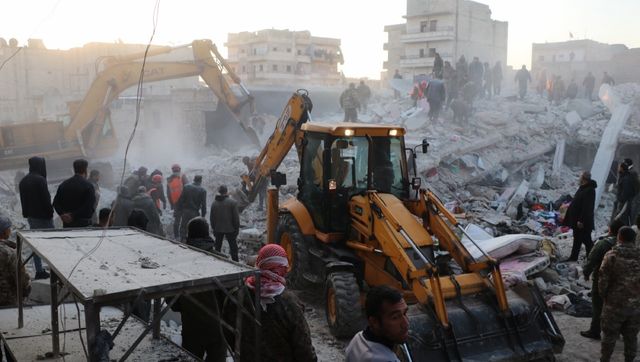 Syria: 5-story building collapse in Aleppo city claims 10 lives while many feared trapped; rescue operation underway Syria: 5-story building collapse in Aleppo city claims 10 lives while many feared trapped; rescue operation underway