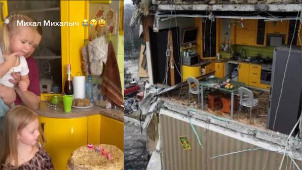 Watch: Minutes after celebrating daughter's birthday, Ukraine family comes under bomb attack