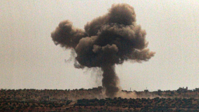 Several killed as drone bombs Iranian convoy carrying weapons in Syria Several killed as drone bombs Iranian convoy carrying weapons in Syria