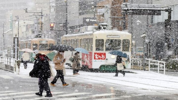 Whitewashed: Once-in-a-decade cold snap turns Japan into a shivering mess
