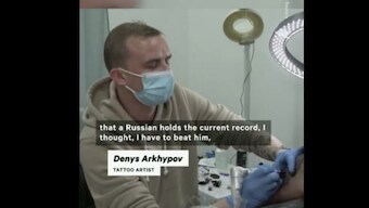 Watch: Ukrainian tattoo artist inks for 63 straight hours, aims to raise funds for country's fighters