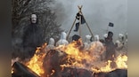 Protests near German village vacated to expand coal mine