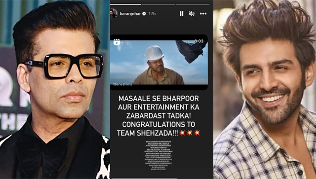 Will Kartik Aaryan acknowledge Karan Johar's gesture of showering praise to his trailer of Shehzada? Will Kartik Aaryan acknowledge Karan Johar's gesture of showering praise to his trailer of Shehzada?