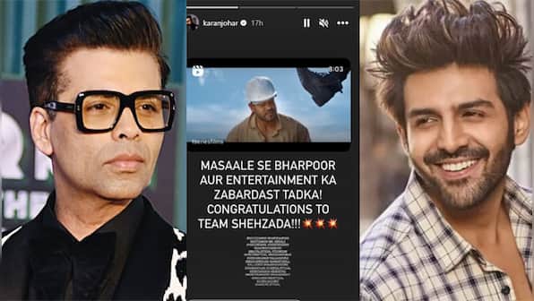 Will Kartik Aaryan acknowledge Karan Johar's gesture of showering praise to his trailer of Shehzada?