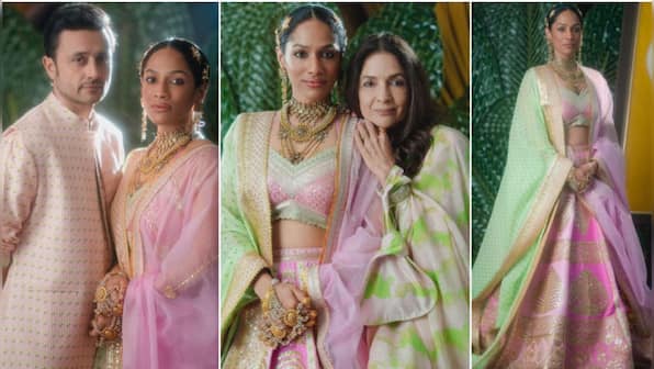 All you need to know about Masaba Gupta's custom-made 'Barfi Pink Paan Patti' wedding lehenga