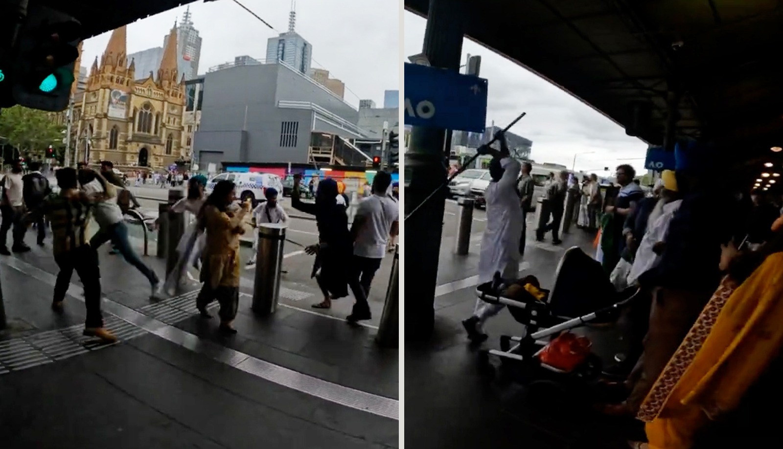 WATCH: Pro-Khalistan elements attack people waving Indian flag in Australia WATCH: Pro-Khalistan elements attack people waving Indian flag in Australia