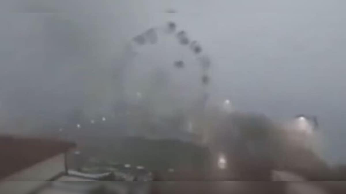 Old video of heavy storm spinning ferris wheel like windmill in Italy goes viral