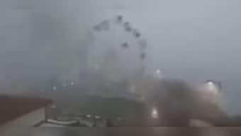 Old video of heavy storm spinning ferris wheel like windmill in Italy goes viral