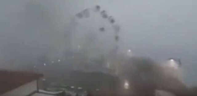 Old video of heavy storm spinning ferris wheel like windmill in Italy goes viral Old video of heavy storm spinning ferris wheel like windmill in Italy goes viral