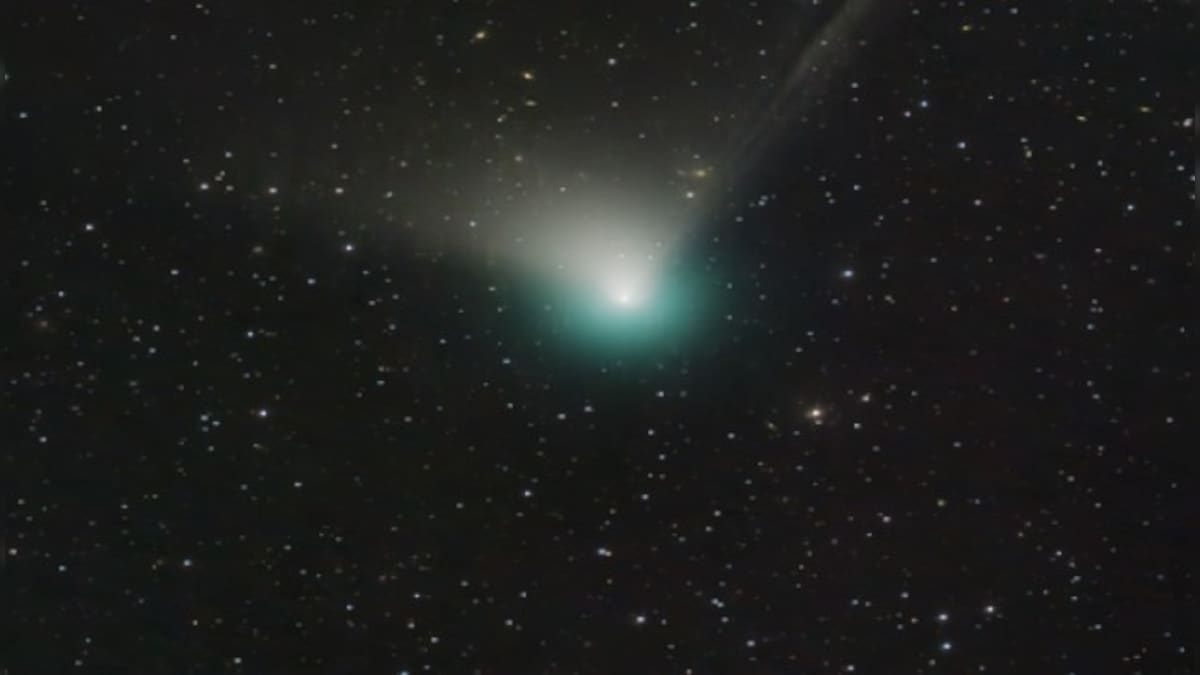 Look up! What's the green comet last seen in Stone Age streaking past Earth?