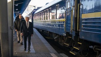 Darkened plane and silent overnight train: How Joe Biden reached Kyiv in secret