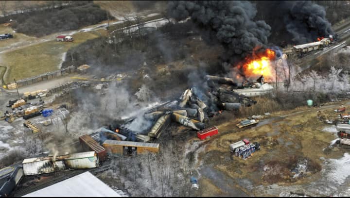 Panic grips Ohio area after train carrying hazardous materials derailed, evacuations ordered amid fears of 'explosion'