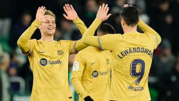 LaLiga: Barcelona earn tense win at Real Betis to extend lead at the top