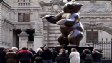 Watch: Sculptures of gorillas and bears depicting endangered animals exhibited in Paris