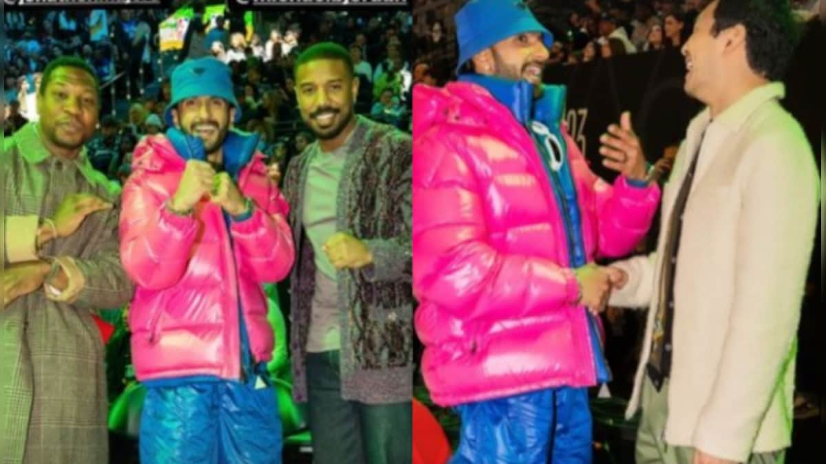 Ranveer Singh poses with Ben Affleck, Jonathan Majors, Michael B Jordan and others at NBA All-Star Game; check pics