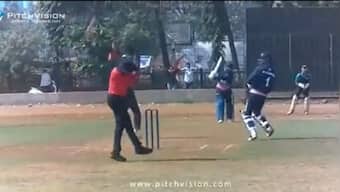 Watch: Umpire collapses to ground after shot by batter strikes him in head during President's Cup match
