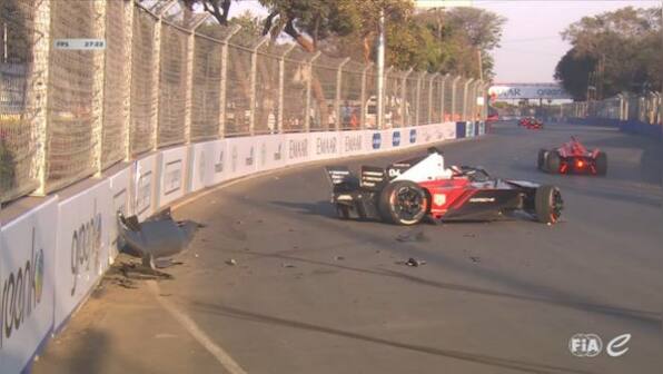 Formula E in India: Championship leader Pascal Wehrlein crashes in Hyderabad practice session