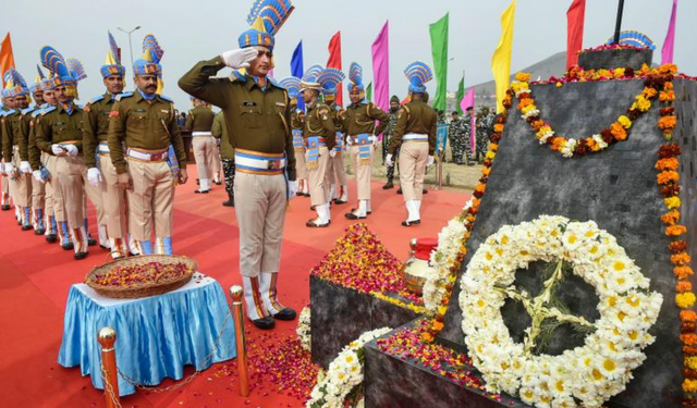 CRPF top brass pays homage to Pulwama attack martyrs CRPF top brass pays homage to Pulwama attack martyrs