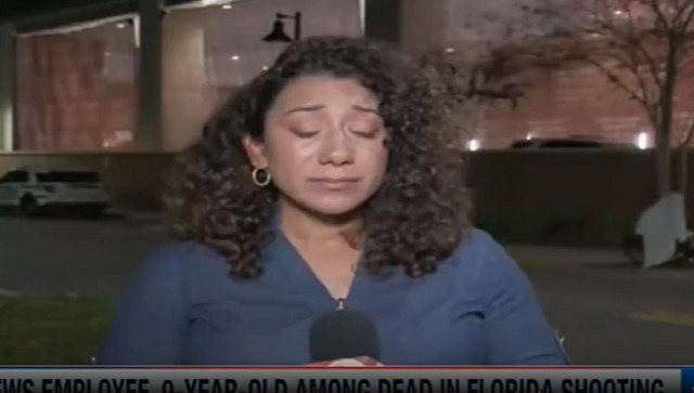 Watch: Reporter breaks down on live TV while covering death of fellow journalist in Florida shooting Watch: Reporter breaks down on live TV while covering death of fellow journalist in Florida shooting