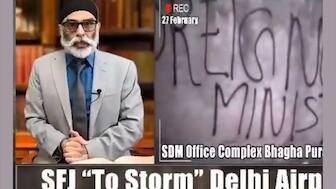 WATCH: Khalistanis paint anti-India graffiti on govt office, will 'target' Delhi Airport during G20 FM meet