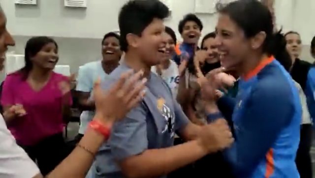 Watch: Smriti Mandhana celebrates with Team India teammates after fetching mega bid at WPL Auction 2023 Watch: Smriti Mandhana celebrates with Team India teammates after fetching mega bid at WPL Auction 2023
