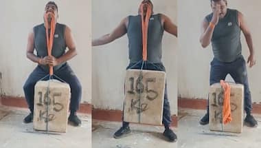 Mouth is mightier than sword? Indian policeman lifts 165kg with his teeth