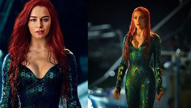 Has Emilia Clarke replaced Amber Heard as 'Mera' in Aquaman? A viral poster by an artist has blown the internet Has Emilia Clarke replaced Amber Heard as 'Mera' in Aquaman? A viral poster by an artist has blown the internet