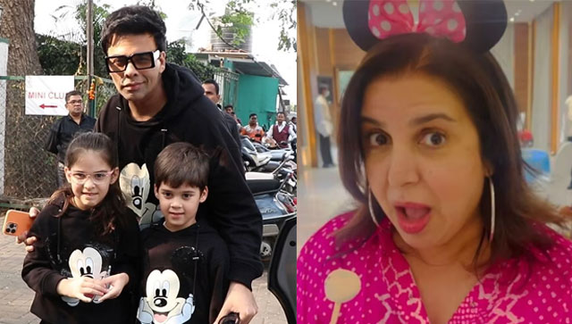 Watch: Karan Johar shares 'Minnie Mouse' moment with Farah Khan at his kids Yash & Roohi's Disney-themed birthday party Watch: Karan Johar shares 'Minnie Mouse' moment with Farah Khan at his kids Yash & Roohi's Disney-themed birthday party