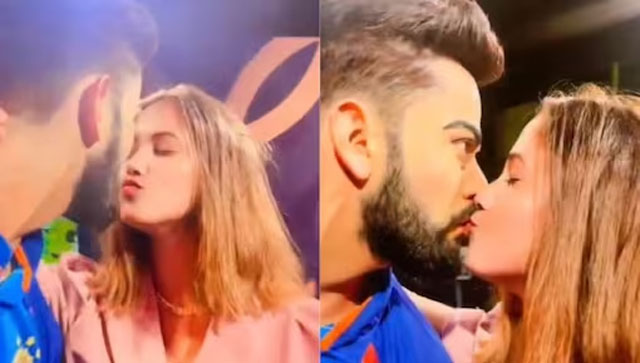 Female fan kisses Virat Kohli's wax statue at Madame Tussauds; viral video sparks angry reactions by users Female fan kisses Virat Kohli's wax statue at Madame Tussauds; viral video sparks angry reactions by users