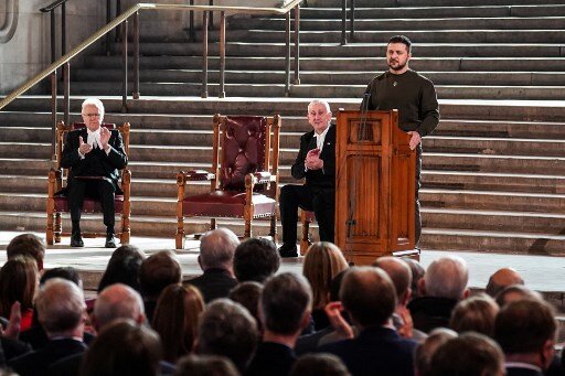 'Ukraine will defeat Russia,' Zelenskyy tells UK parliament, urges allies to send combat aircraft & weapons 'Ukraine will defeat Russia,' Zelenskyy tells UK parliament, urges allies to send combat aircraft & weapons