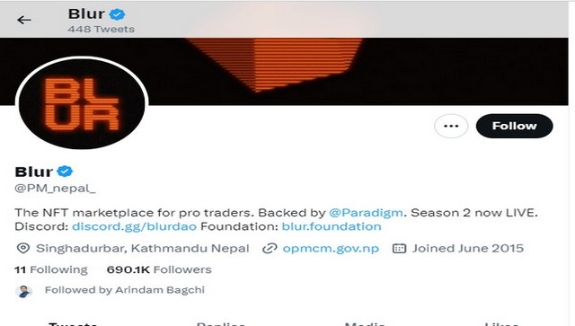 Nepal PM's official Twitter account hacked Nepal PM's official Twitter account hacked