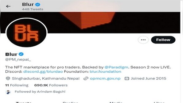 Nepal PM's official Twitter account hacked