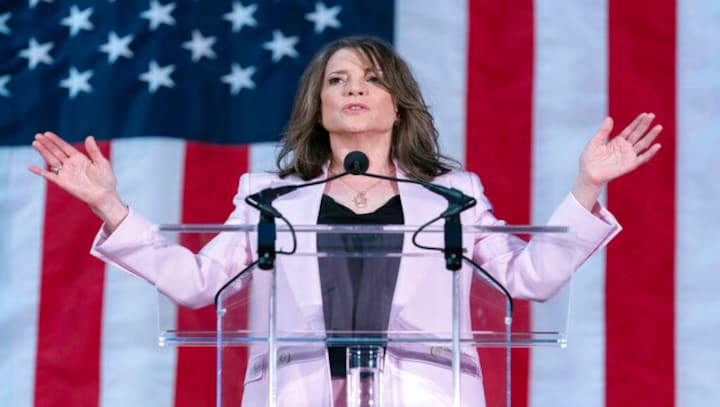 'New challenge for Biden': Marianne Williamson officially launches 2024 presidential campaign
