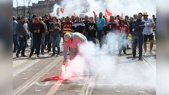 Pension protests raise tension between police, demonstrators