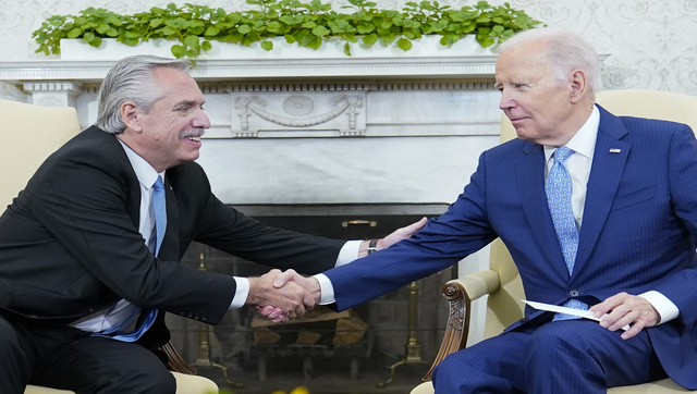 Joe Biden, Argentine president affirm 'economic integration' Joe Biden, Argentine president affirm 'economic integration'