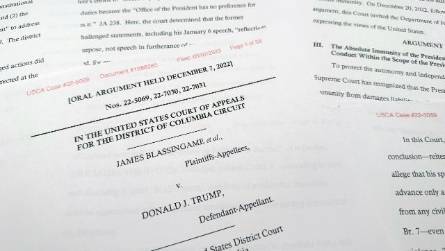 Former President Donald Trump can be sued for 6 January riot harm, says Justice Department Former President Donald Trump can be sued for 6 January riot harm, says Justice Department