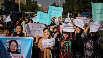 Afghan women in Kabul protest for right to education, work