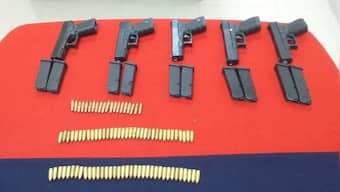 Five Glock pistols, 90 catridges dropped by Pak drone recovered by BSF in Punjab