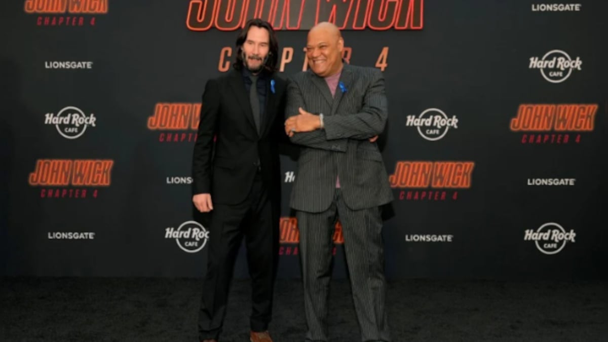 John Wick stars Keanu Reeves and Laurence Fishburne honour late co-star Lance Reddick