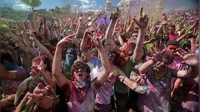 WATCH: Holi rages across America as students of Texas University revel in colours