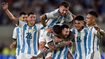 Watch: Lionel Messi scores 800th career goal as world champions Argentina celebrate homecoming