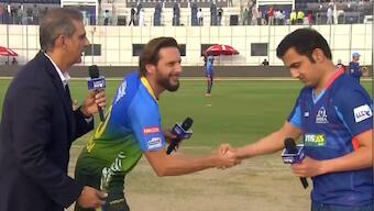 Gautam Gambhir and Shahid Afridi’s handshake in LLC 2023 game goes viral, triggers meme fest